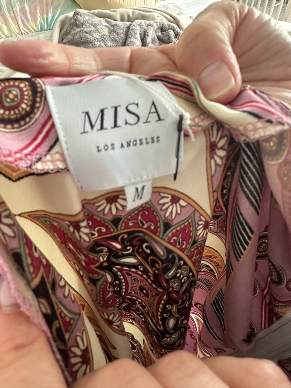 MISA Los Angeles Pink Paisley Maxi Skirt - Picture 3 of 4